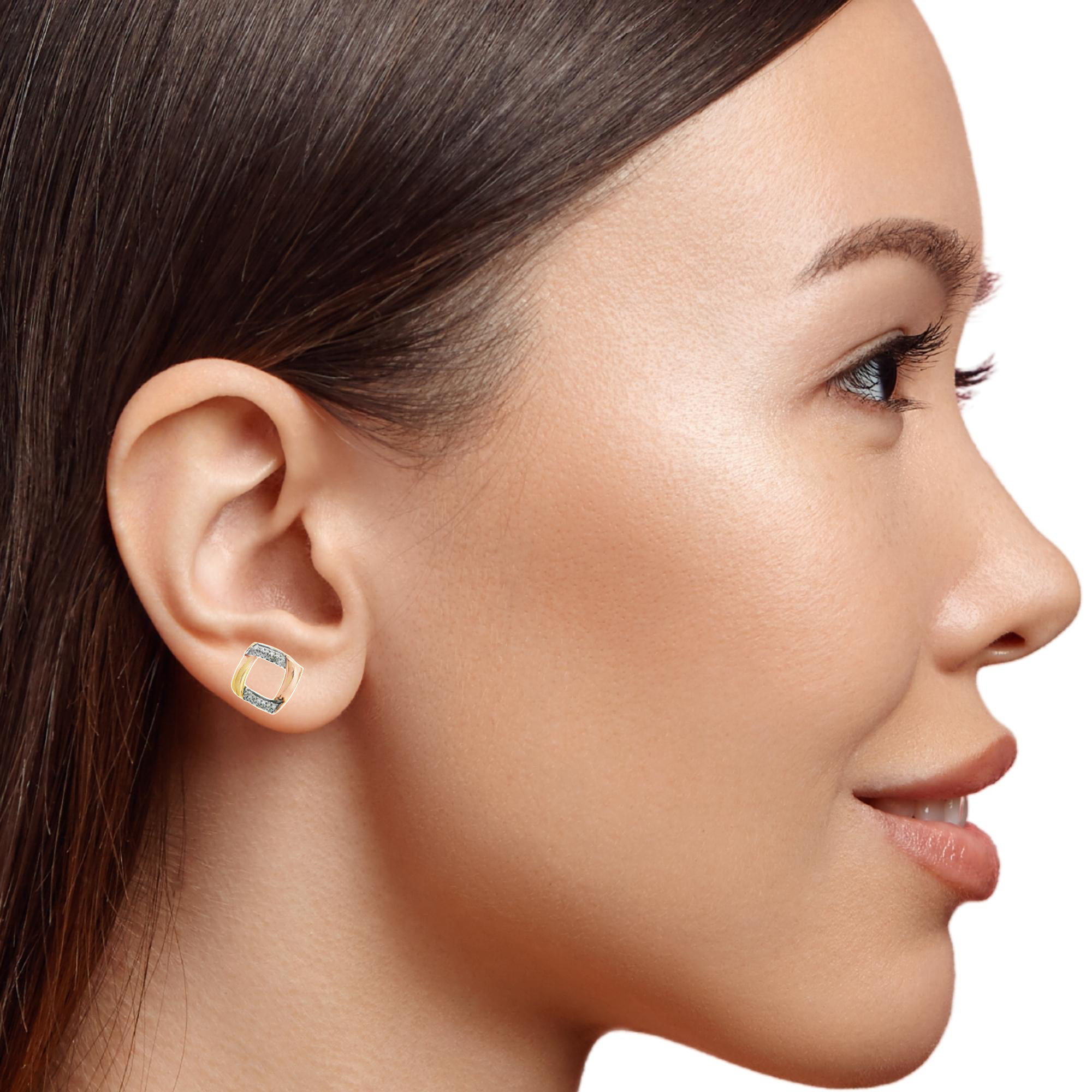 Elegant Gold and Diamond Earrings