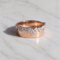 Rose Gold Multistone Ring with Round Cut Diamonds