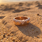 Rose Gold Multistone Ring with Round Cut Diamonds