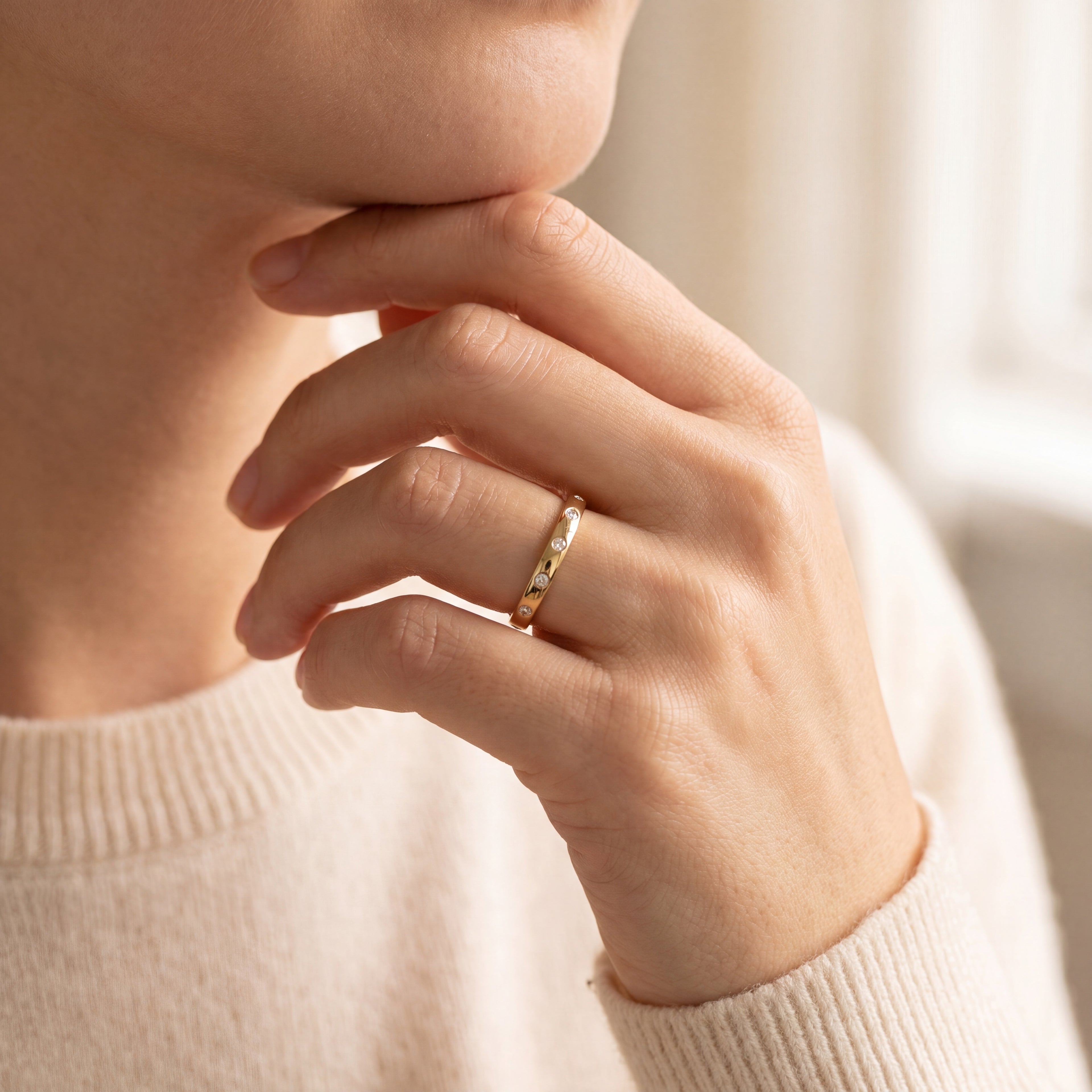 Yellow Gold Natural Diamond Ring