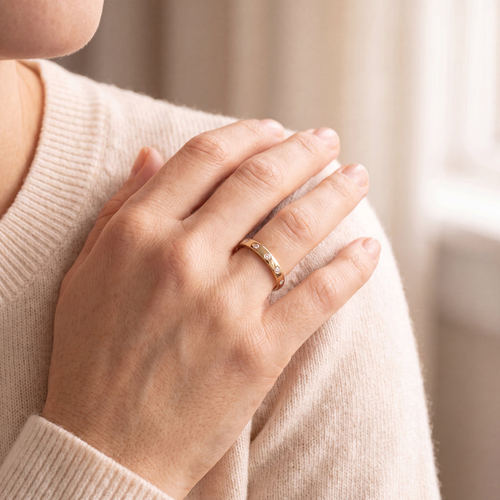 Yellow Gold Natural Diamond Ring