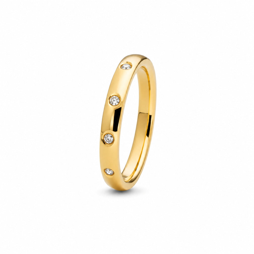 Yellow Gold Natural Diamond Ring