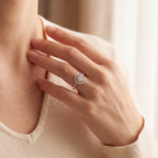 Rose Gold Diamond Multistone Ring with Round Brilliant Cut Diamonds