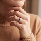 Rose Gold Multistone Ring with Brilliant Cut Diamonds