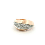 Rose Gold Multistone Ring with Brilliant Cut Diamonds