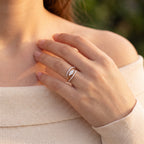 Rose Gold Natural Colorless Diamond Ring