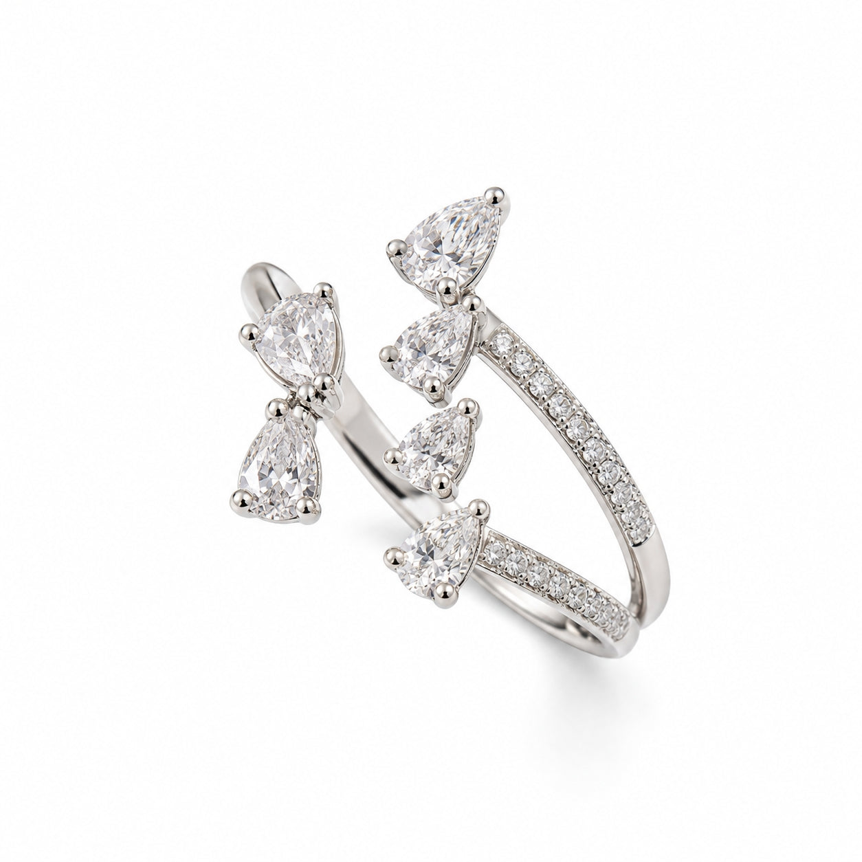 Natural Colorless Diamond Ring