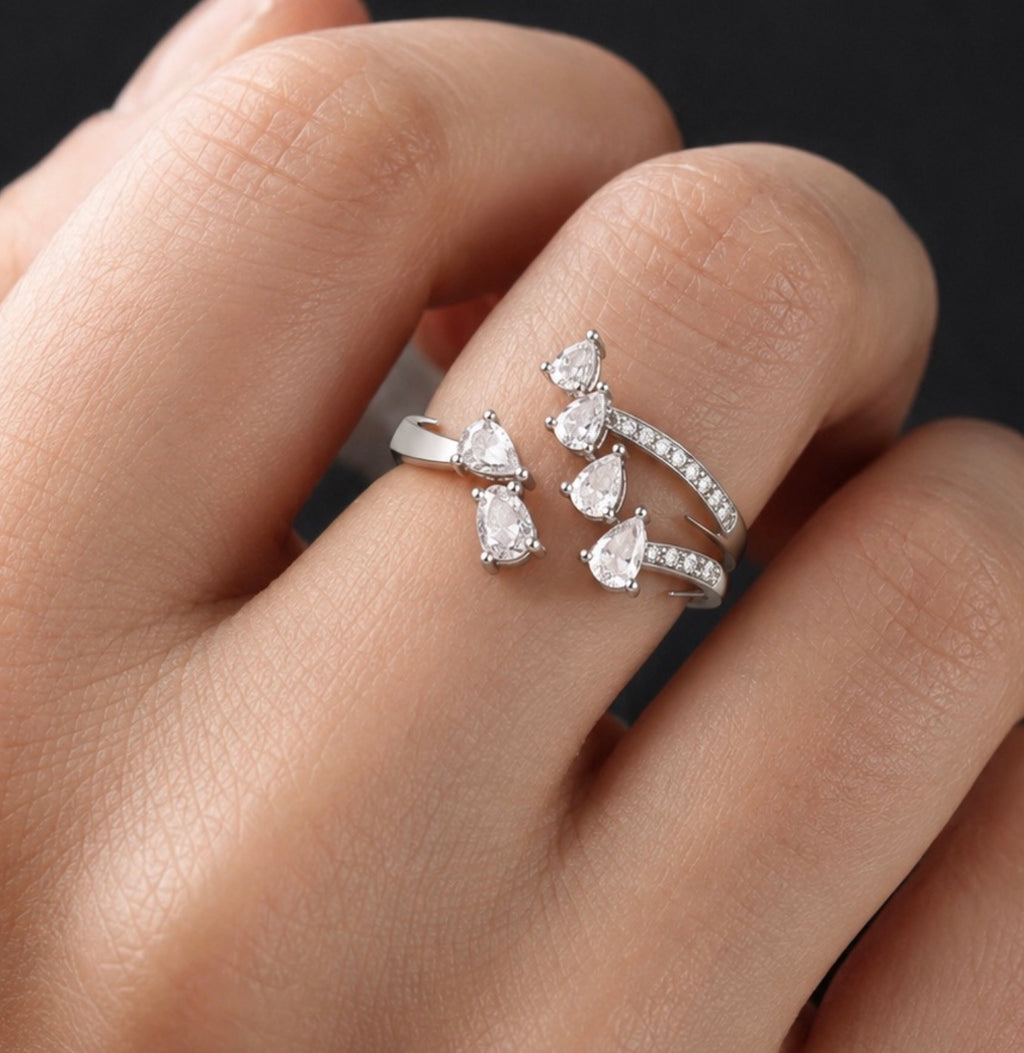 Natural Colorless Diamond Ring