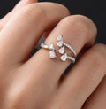 Natural Colorless Diamond Ring