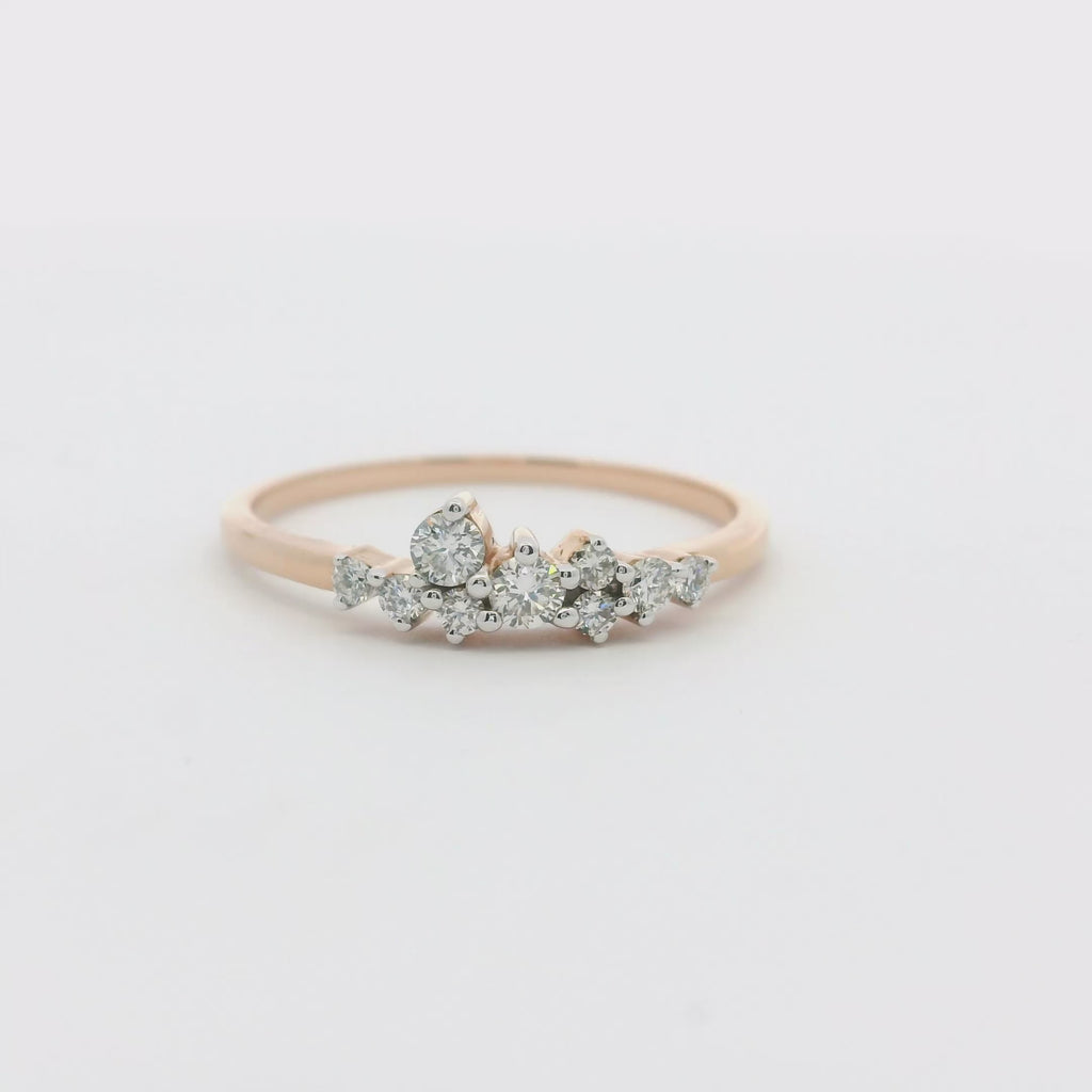 Elegant Diamond Cluster Ring