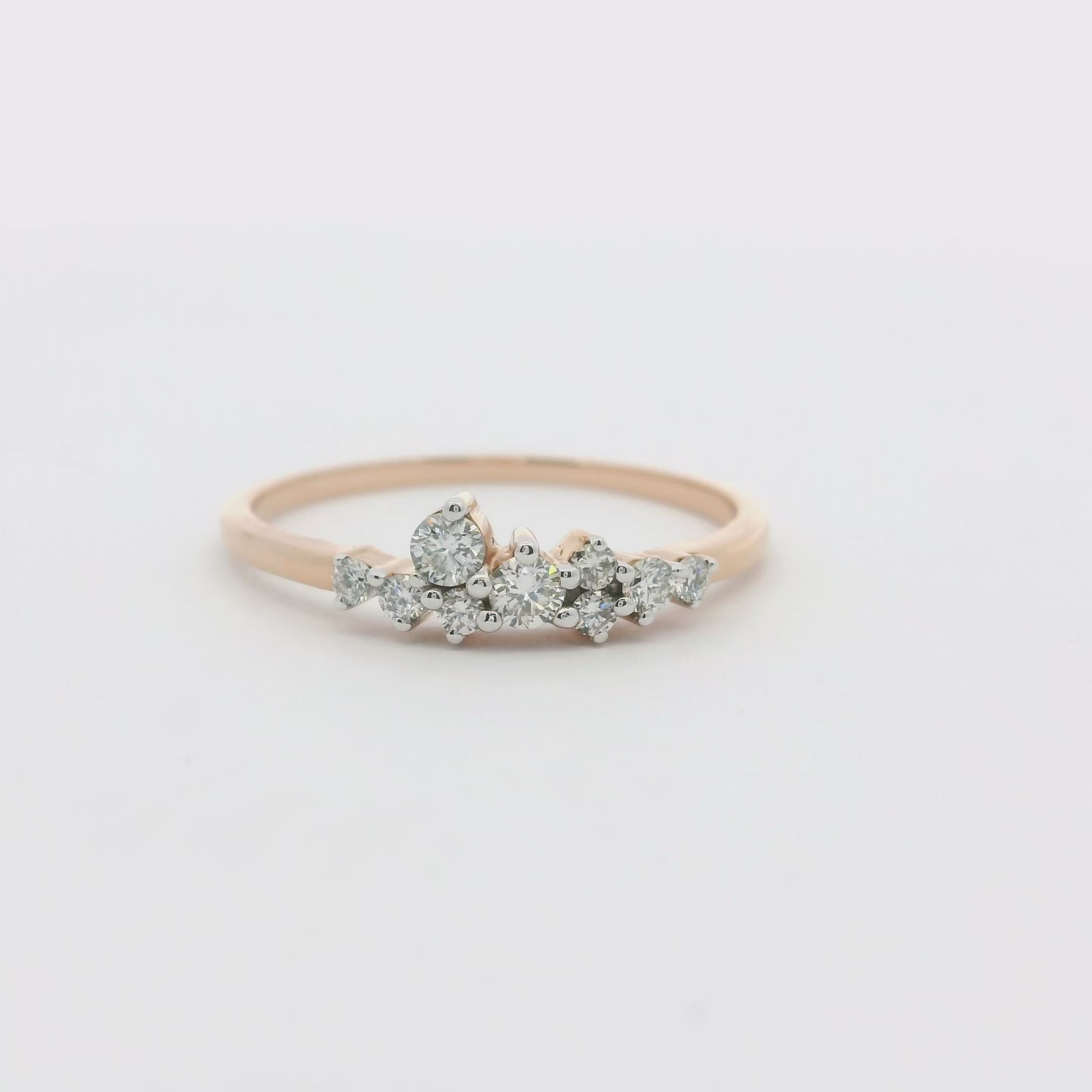 Elegant Diamond Cluster Ring