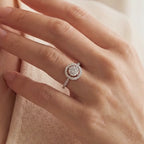 Rose Gold Diamond Multistone Ring with Round Brilliant Cut Diamonds