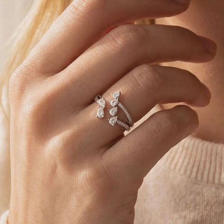 Natural Colorless Diamond Ring
